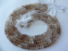 Shaded Brown Topaz Far Faceted Roundelle Beads